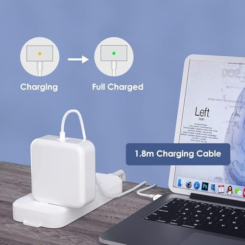 High-Performance 45 W Magnetic T-Tip Charger for Mac Book Air (11″ & 13″) – Enhanced Compatibility for Mid 2012 to 2017 Models with LED Charging Indicator and Safety Features – Efficient Power Supply for Your Laptop Needs