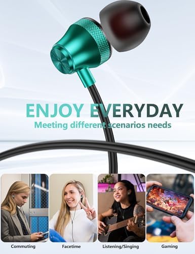 Ultimate USB C Earbuds for i Phone 16 & Android Devices – Advanced Noise-Canceling Wired Headphones with Integrated Mic and In-Line Volume Control – Universal Compatibility for i Pad 10, Samsung Galaxy Z Flip 7, Pixel 9 – Experience Unmatched Sound Precision and All-Day Comfort for Music and Calls
