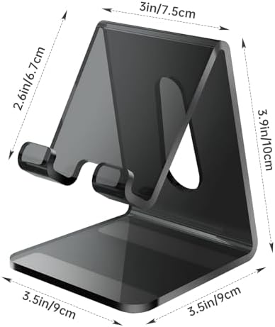 Tomorotec Adjustable Angle Acrylic Cell Phone Stand for Desk, Foldable Acrylic Phone Holder Cute for Office, Portable Non-Slip Desktop Smartphone Holder, Fit for iPhone Samsung Galaxy (Iridescent) – Enhanced Compatibility and Speed