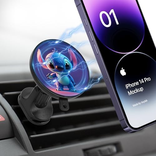 Elevate Your Driving Experience with the 15 W Mag Safe Magnetic Car Wireless Charger – 360-Degree Rotating Phone Holder for i Phone 14, 15 & 16 Pro – Effortless Installation on Dashboard or Vent for Ultimate Convenience and Fast Charging