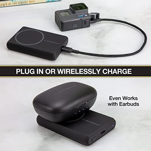 Scosche PBQ5 MS Go Bat 5,000 m Ah Fast Wireless Power Bank – Sleek Portable USB-C Charger for Mag Safe & USB-C Devices, Effortless Charging on the Go, Ideal for Travel and Daily Use
