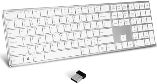 K01 R 2.4 G Wireless Keyboard – Ultra-Slim Compact Design with Numeric Keypad for Effortless Typing on Windows PCs & Laptops, Long-Lasting Battery Life, Whisper-Quiet Keys for Enhanced Productivity, Perfect for Home & Office Use
