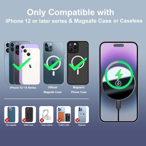 Revolutionary Mag-Safe Car Mount Charger with 15 W Fast Wireless Charging – Dual Port PD & QC3.0 Compatibility for i Phone 12-16 Pro, Plus, Max – Ultra-Secure Magnetic Holder for Seamless Navigation & Streaming – Ergonomic Design for Effortless Installation in Any Vehicle