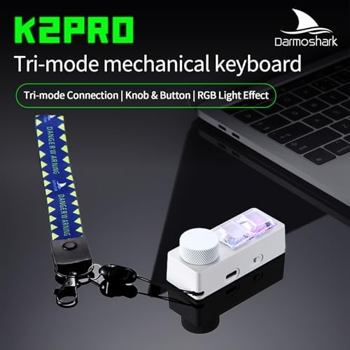 Darmoshark K2 PRO Wireless RGB Mechanical Keypad – Hot Swap Gaming Keyboard with 2 Customizable Keys for PC, Mac, Linux & More – Elevate Your Game with Ergonomic Design & Enhanced Speed