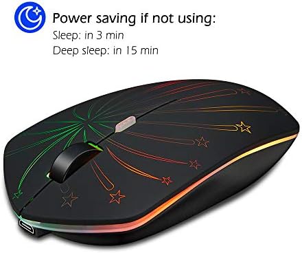 Illuminated Rechargeable Wireless Mouse with Advanced Optical Tracking – Stylish Backlit Design, Adjustable DPI, and Nano USB Receiver for Seamless PC and Mac Compatibility – Elevate Your Productivity in Low-Light Environments