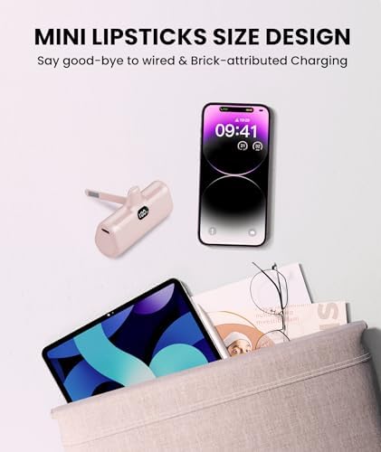 Ultra-Compact 5000 m Ah Power Bank with Built-in USB C Cable for i Phone 15 Pro Max – Reliable Portable Charger for i Phone 14/13, Samsung, Google, and More – Fast Charging Solution for On-the-Go Power Needs (Black)