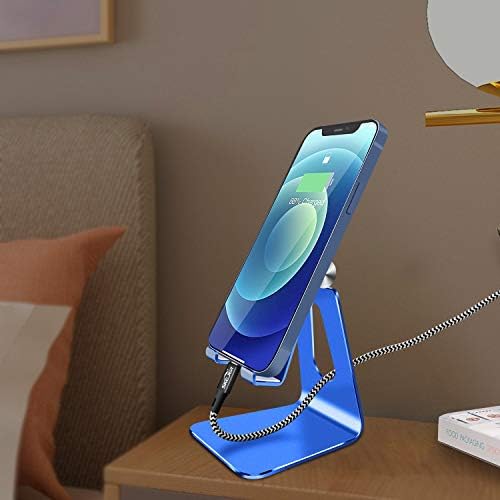 Adjustable Cell Phone Stand, Phone Holder,Tablet Stand Dock,Aluminum Desktop Compatible with iPhone 12 iPad,Samsung Galaxy,Google All Smart Phone/Tablets Under 10 in-Rose Gold + Royal Purple – Enhanced Compatibility and Speed