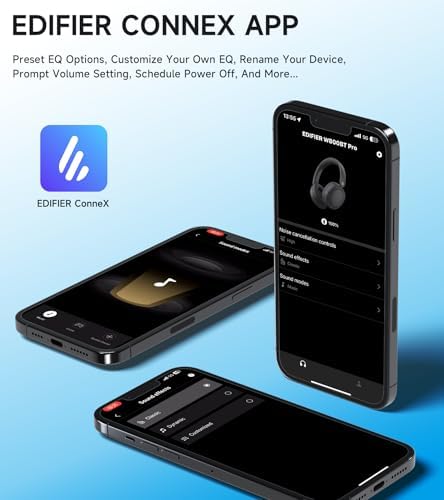 Edifier W800 BT Pro Wireless Over-Ear Headphones – Premium Hi-Res Audio with Advanced Hybrid Active Noise Cancellation, AI-Driven Call Clarity, 45-Hour Battery Life, Quick Charge Capability, and Compact Foldable Design – Enhanced Bluetooth 5.4 Connectivity for Superior Sound Experience in Elegant Classic Black