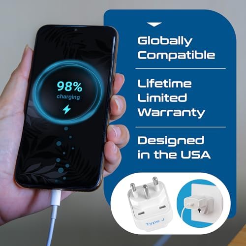 Ultimate Compact Travel Power Adapter for UK & Ireland – Dual USB & USB-C Fast Charger with 3.1 A Output – Type G Plug Converter for Seamless Global Connectivity in Hong Kong, England, Dubai, and Saudi Arabia – Safe, Efficient Design for Smart Travelers