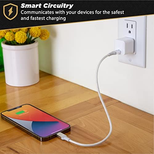 Scosche HPDC20-SP 20 W USB-C Fast Charger Mini Cube Wall Adapter – Ultra-Portable Power Delivery 3.0 for Swift Device Charging, 4 X Faster Charge Speed, Sleek Black Design for Enhanced Compatibility and Efficiency