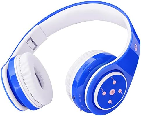 Safe & Stylish Kids Bluetooth Headphones – Foldable Over-Ear Design with Volume Limiting for Optimal Hearing Protection (85/110 d B), Wireless & Wired AUX Compatibility, Built-in Microphone for Hands-Free Calls, Perfect for School, Travel & Everyday Use, Durable Noise Isolation for All Devices