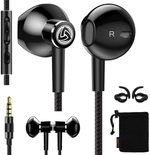 LUDOS SPECTA Wired Earbuds: Premium Noise-Isolating In-Ear Headphones with Microphone for Clear Calls, Ergonomic Fit for Small Ears, 5-Year Warranty, Compatible with i Phone, Android, Samsung, and Laptops – Perfect for Students and Professionals Seeking Quality Sound and Comfort
