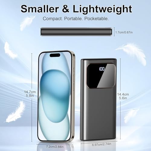 Ultimate 10000 m Ah Fast Charging Power Bank – PD 5 A/3 W USB-C Portable Charger for i Phone 16/15/14/13 & Samsung Galaxy S23/S22 – Lightweight & Durable External Battery Pack for On-the-Go Energy Solutions