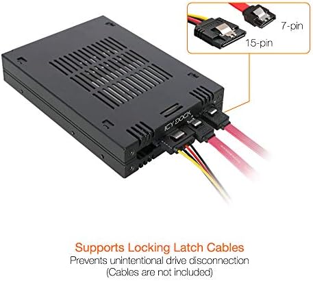 Streamline Your Data Management with ICY DOCK 2 Bay 2.5” SAS/SATA HDD/SSD Mobile Rack for 3.5” Bay | High-Speed Dual-Bay Storage Solution with Tool-less Installation and Enhanced Cooling System for Professionals