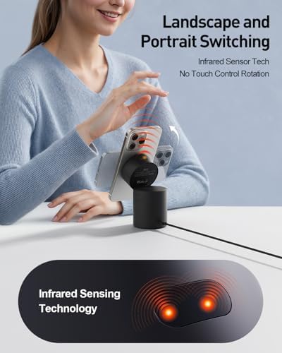 Revolutionize Your Charging Experience with the i WALK 3 in 1 Wireless Charging Stand – Magnetic Auto-Rotating Station for i Phone 12-16, Apple Watch & Air Pods – 15 W Fast Charge, Sleek Black Design for Effortless Device Management and Optimal Viewing Comfort