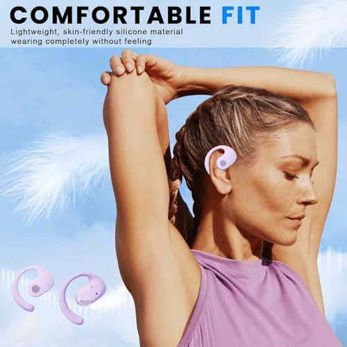 Revolutionary Wireless Bone Conduction Headphones – Stylish Purple Bluetooth 5.4 Open Ear Earbuds for Ultimate Comfort and Safety – Perfect for Active Lifestyles, Commuting, and Outdoor Adventures – Ergonomically Designed for All-Day Wear with Seamless Device Connectivity and Awareness of Surroundings