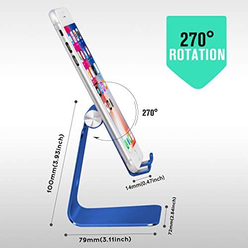 Adjustable Cell Phone Stand, Phone Holder,Tablet Stand Dock,Aluminum Desktop Compatible with iPhone 12 iPad,Samsung Galaxy,Google All Smart Phone/Tablets Under 10 in-Rose Gold + Royal Purple – Enhanced Compatibility and Speed