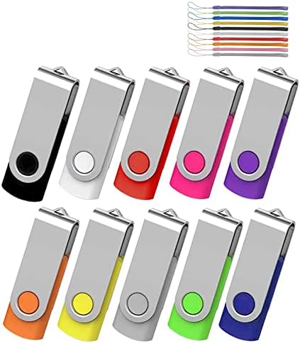 Vibrant 10-Pack 512 MB Swivel USB Flash Drives – Portable Memory Sticks for Effortless Data Storage, Durable Design with Mixed Colors for Easy Identification – Perfect for Students and Professionals on the Go!