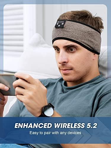 Fulext Bluetooth Sleep Headphones Headband – Ultimate Comfort for Side Sleepers, Thin HD Stereo Sound Quality – Ideal for Insomnia Relief and Travel Convenience – Perfect Gift for Men and Women – Enhanced Compatibility, Long-Lasting Battery Life for All Night Relaxation
