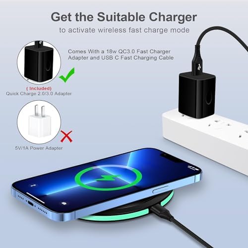 Samsung 15 W Fast Wireless Charging Pad – Ultimate Qi-Certified Charger for Galaxy S25/S23 Ultra & Google Pixel 9 – Sleek, Non-Slip Design for Swift Power-Up Anywhere – Enhanced Compatibility & Safe Performance