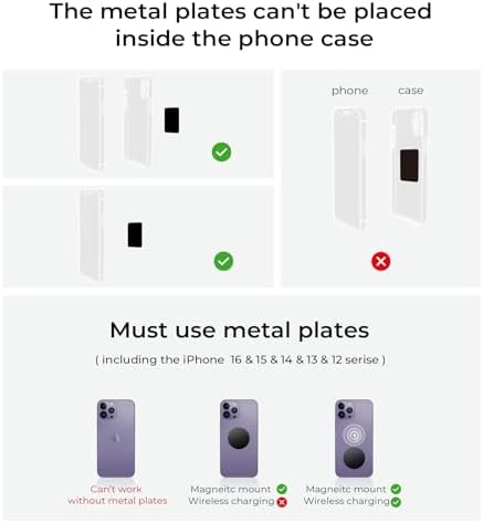LISEN Dual Pack Magnetic Phone Holder for Car Vent – Military-Grade 6 Magnet System for Ultimate Stability, Compatible with i Phone 16/15/14/13 Pro Max Plus and Samsung S25 – Effortless Installation and Universal Fit for All Vehicles