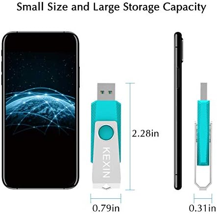 KEXIN 10 Pack 8 GB Swivel USB Flash Drives – Versatile Portable Storage with LED Indicator for Effortless Data Transfer and Enhanced Device Compatibility