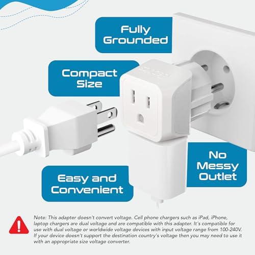 Ultimate Universal Travel Adapter: 35 W Fast Charging Power Converter with PD & QC 3.0, Dual USB-C & Triple USB Ports for Seamless Global Connectivity – Compatible with Type A, C, G, I Outlets for Effortless Charging Across EU, US, UK & Beyond – Perfect Travel Companion for Modern Explorers