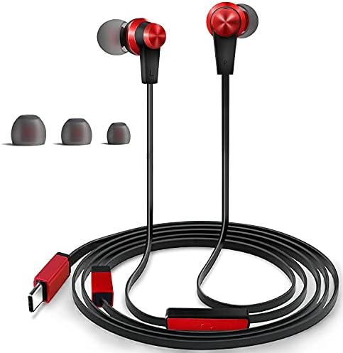 TRILINK Hi-Res USB C Earbuds with Mic – Superior Compatibility for i Phone 15, i Pad Pro & More | Wired Type C Headphones for Ultimate Audio Clarity | Lightweight, Ergonomic Design for Comfort During Extended Use | Ideal for Music Lovers & Gamers | Tangle-Free Durable Cable for Hassle-Free Listening