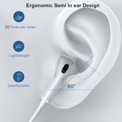 High-Fidelity 6 Pack Wired Earbuds – Immersive Heavy Bass Headphones with Superior Noise Isolation for i Phone, Android, and Laptops – Ergonomic In-Ear Design for All-Day Comfort and Crystal-Clear Sound – Perfect for Commuters, Fitness Enthusiasts, and Music Lovers