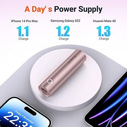 Ultra-Fast 5000 m Ah Portable Power Bank – Compact Energy QC Charger with 5 V/2.4 A Output & USB-C Input, Compatible with i Phone, Samsung Galaxy & More – Sleek Design for On-the-Go Power Solutions