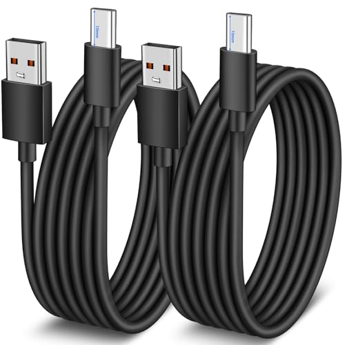 6.6 ft USB to USB C Cable – Premium Type C Charger for Fast Charging & Data Transfer, Compatible with i Phone 16/15, Samsung Galaxy S Series & More, Durable 10 mm Tip for Tight Spaces, 2-Pack for Maximum Value – Ideal for Home, Office, and Travel Use