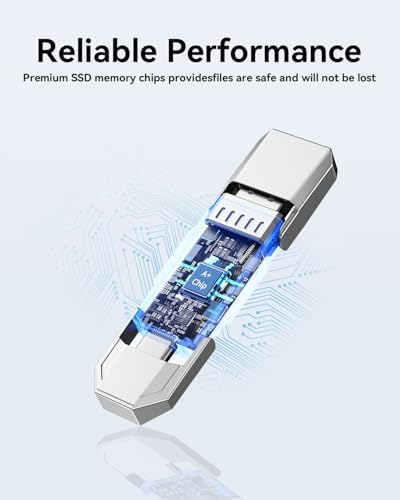 High-Speed 128 GB USB C Flash Drive – Dual USB-A and USB-C Memory Stick with 450 MB/s Transfer Rate for Effortless Data Storage Across Smartphones, Tablets, Computers & Game Consoles – Compact & Durable Design for Ultimate Portability