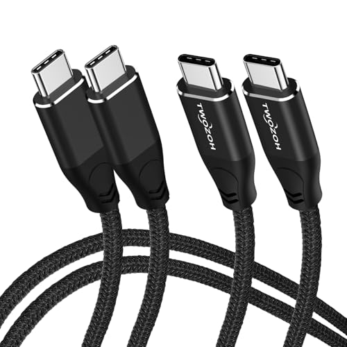 Twozoh 15 FT USB C to USB C 3.2 Gen 2 Cable 20 Gbps Data Transfer & 100 W Fast Charging – 4 K Video Output Dual-Pack for Ultimate Connectivity & Durability