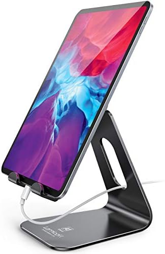 Versatile Multi-Angle Adjustable Tablet Dock for Enhanced Viewing – Premium Cradle Stand Compatible with i Pad Pro, Galaxy Tab, Fire HD & More – Perfect for Work, Entertainment, and Video Conferencing – Lightweight, Sturdy Design with Modern Aesthetic for Home or Office Use