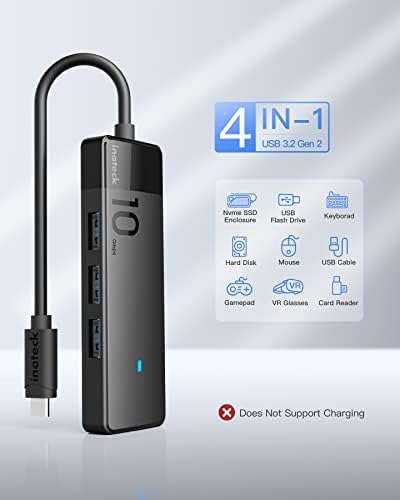 Inateck 10-in-1 USB C Docking Station – Ultimate 4 K 60 Hz HDMI Hub with RJ45 Ethernet and 100 W Power Delivery for Seamless Device Connectivity on Windows, Mac, and Linux – Optimize Your Workspace and Boost Productivity