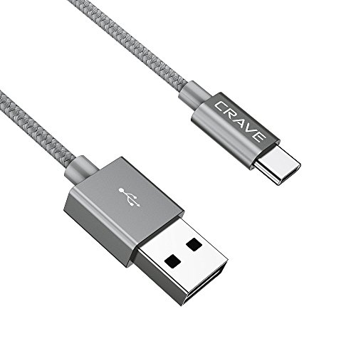 Elevate Your Charging Game with the Crave 3-Foot USB-A to USB-C Cable: Premium Nylon Braided Design for Fast Data Transfer and Universal Compatibility, Stylishly Tangle-Resistant for Home and Office Use, Perfect for All USB-C Devices