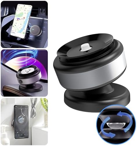 Revolutionary 360-Degree Adjustable Vacuum Magnetic Phone Holder for Vehicles – Effortless Hands-Free Operation with Superior Stability and Enhanced Compatibility for i Phone 16/15/14/13/12 and More – Ideal Car Accessory for Navigation and Streaming