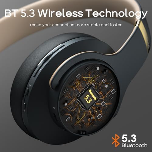 Transform Your Listening Journey with DOQAUS Over-Ear Bluetooth Headphones: 90-Hour Playtime, Tailored EQ Settings, and Superior Noise Cancellation for Unmatched Comfort and Audio Clarity in Music and Calls