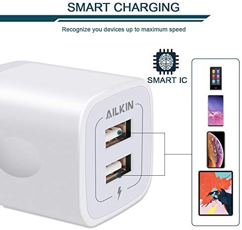 Ultimate AILKIN USB Multi-Port Charging Block – Rapid Charge Station for Home & Travel, Compact Wall Charger Cube with 4 USB Ports, Universal Compatibility for i Pad, i Phone, i Pod, Samsung, and More – Safe, Efficient Power Solution for Multiple Devices