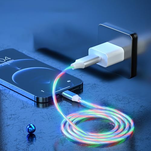 TISTIPPL 3-in-1 Illuminated Charging Cable – Fast Charge with Multi-LED Indicator, Universal Compatibility for Smartphones & Tablets, Durable & Portable Design Perfect for Travel and Daily Use