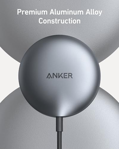 Elevate Your Charging Experience with the Anker Mag Safe Wireless Charger Pad for i Phone 16 Series – Qi2 Certified 15 W Fast Charge, USB-C Adapter Included, Compatible with i Phone 16/16 Plus/16 Pro/16 Pro Max/15/14/13/12 – Sleek, Magnetic Design Ensures Optimal Alignment and Performance
