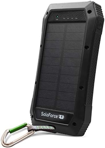 Eco-Friendly Solar Power Bank – 2000 m Ah Waterproof Wireless Charger for i Phone & Android | Fast Charging with Qi Technology, Dual USB-C Outlets & Integrated LED Light | Perfect for Outdoor Adventures & Camping