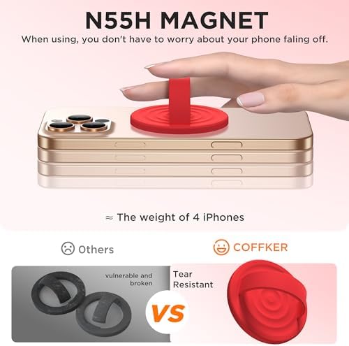 Revolutionary Magnetic Phone Ring Grip Holder – Ergonomic Silicone Finger Loop for i Phone Pro Max/Plus, 12/13/14/15/16 Series – Compatible with Mag Safe – Oat Color Enhances Aesthetics and Comfort – 360-Degree Rotation for Effortless Use – Secure Your Device with Style and Stability – Essential Smartphone Accessory for Unmatched Usability and Convenience
