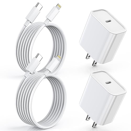 Rapid Charge i Phone Power Duo: 20 W PD USB-C Wall Adapter & 10 FT Lightning Cable Pair for i Phone 14/13/12/11/XS/XR/X/SE2022 – Ultimate Charging Flexibility and Speed for All Apple Devices