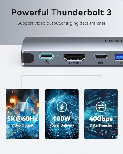 Unlock Your Mac Book’s Full Potential with the Premium 8-in-2 USB C Hub HDMI Adapter – Ultimate Thunderbolt 3 & 10 G USB Data Ports, Stunning 4 K Output, and Sleek Compact Design for 2018-2025 Mac Book Pro & Air Models – Effortless Connectivity, Fast Transfers, and Seamless Streaming for Professionals on the Go!