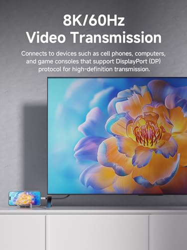 Hagibis 1 ft USB4 Cable with Lanyard – 80 Gbps High-Speed Data Transfer & 240 W Fast Charging for i Phone 16 Pro Max & i Pad Pro – Portable Grey USB C to Type-C Cable with 8 K@60 Hz Video Output – Ultimate Tech Accessibility and Performance