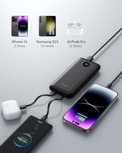 Dual Portable Charger Set – 10,000 m Ah Power Banks for Fast Charging, Includes Cords for i Phone, Galaxy S24/S23, Pixel & More – Perfect for Sharing & Travel Convenience with 15 W Quick Charge Technology