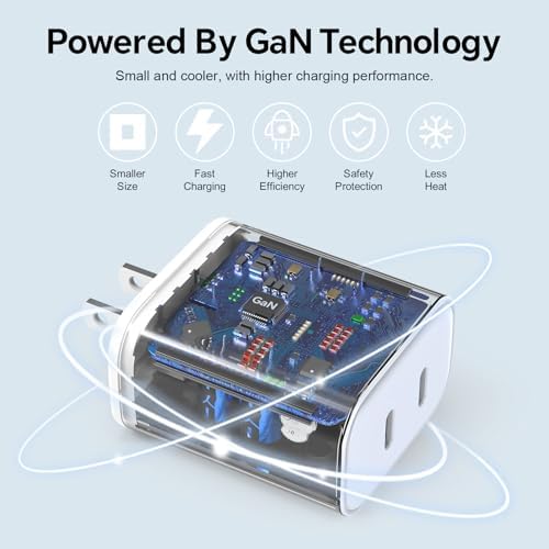 Unleash Rapid Charging Power with i GENJUN 3-Pack 40 W Dual USB-C Charger – Perfect for i Phone 15 Series, Galaxy Smartphones, and Tablets – Ultra-Lightweight Power Adapter Featuring Smart Dual Ports and Advanced Safety for Reliable On-the-Go Charging Solutions