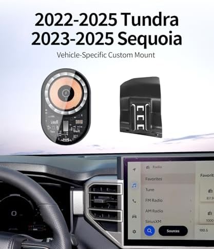 Transform Your Toyota Tundra (2014-2021) with a Premium 360° Rotating Wireless Charging Phone Holder – Effortless Navigation & Rapid Power-Up for Enhanced Road Safety and Comfort, Essential Auto Accessory for Tech-Savvy Drivers