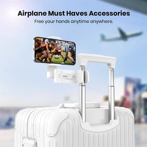 2 Pack Klearlook Universal Airplane Phone Holder – 360° Rotating Airplane Phone Mount for Travel, Desk & Flight Use | Handsfree Adjustable Phone Stand | Travel Essentials Accessories – Enhanced Compatibility and Speed
